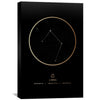 Libra Traits Gold Canvas Art 40 x 60cm / Unframed Canvas Print Clock Canvas