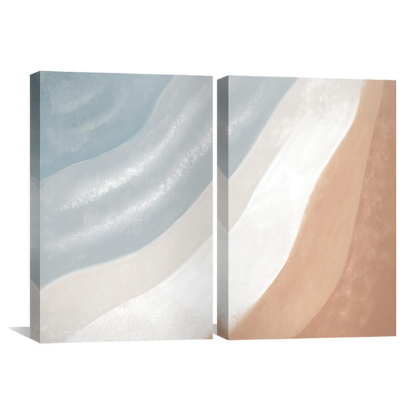 Light Shores Canvas Art Set of 2 / 30 x 45cm / Unframed Canvas Print Clock Canvas
