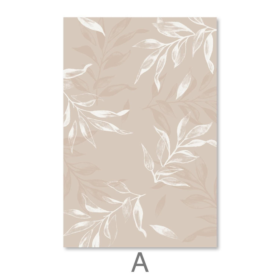 Lighter Leaves Canvas Art A / 30 x 45cm / Unframed Canvas Print Clock Canvas