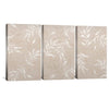 Lighter Leaves Canvas Art Set of 3 / 30 x 45cm / Unframed Canvas Print Clock Canvas