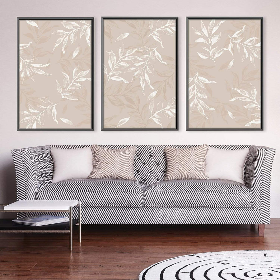 Lighter Leaves Canvas Art Clock Canvas