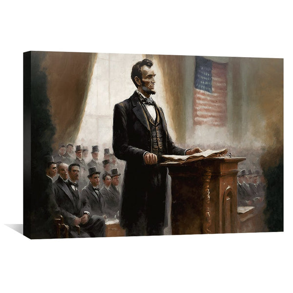 Lincoln's State of the Union Canvas Art Clock Canvas