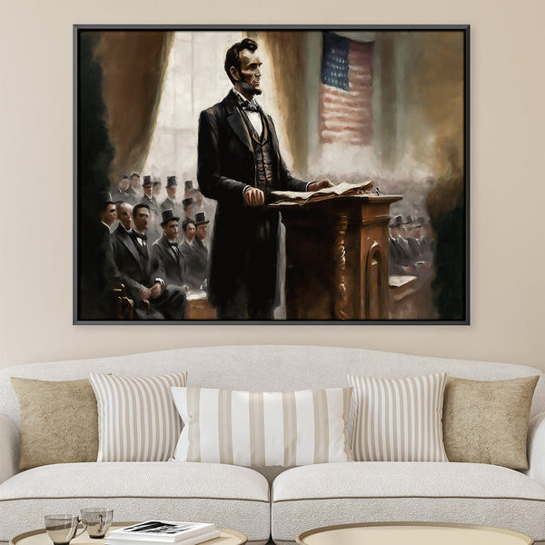 Lincoln's State of the Union Canvas Art Clock Canvas