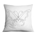 Line Butterflies B Cushion Cushion 45 x 45cm Clock Canvas