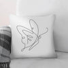 Line Butterflies C Cushion Cushion 45 x 45cm Clock Canvas