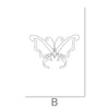 Line Butterflies Canvas Art B / 30 x 45cm / Unframed Canvas Print Clock Canvas