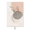 Line Figures Canvas Art C / 30 x 45cm / Unframed Canvas Print Clock Canvas