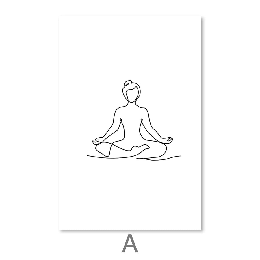 Line Serenity Canvas Art A / 30 x 45cm / Unframed Canvas Print Clock Canvas