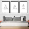 Line Serenity Canvas Art Clock Canvas