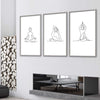 Line Serenity Canvas Art Clock Canvas