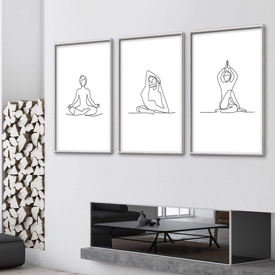 Line Serenity Canvas Art Clock Canvas