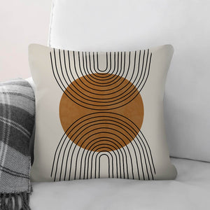 Lines and Circles B Cushion Cushion 45 x 45cm Clock Canvas