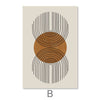 Lines and Circles Canvas Art B / 30 x 45cm / Unframed Canvas Print Clock Canvas