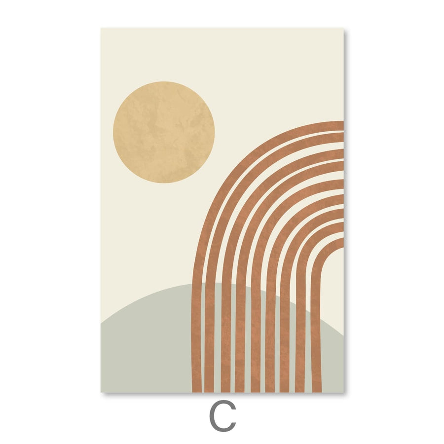 Lines and Circles Canvas Art C / 30 x 45cm / Unframed Canvas Print Clock Canvas
