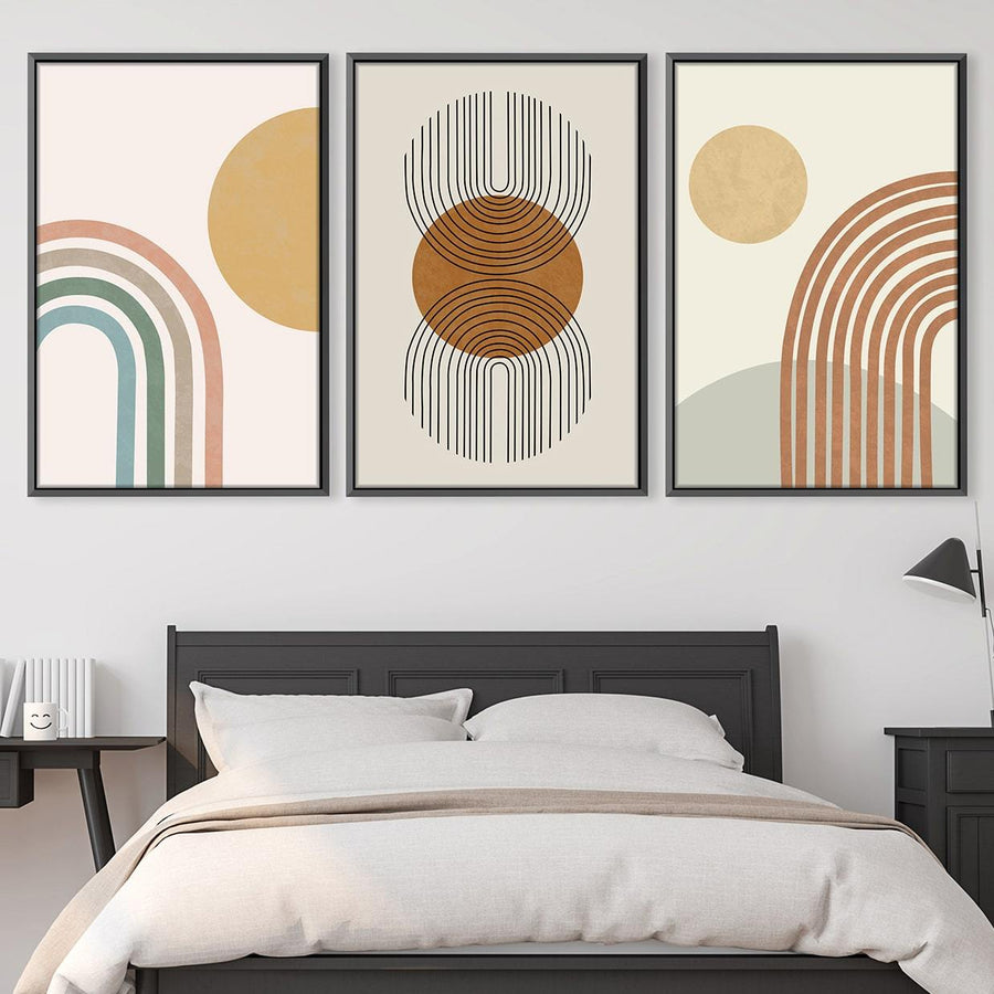 Lines and Circles Canvas Art Clock Canvas