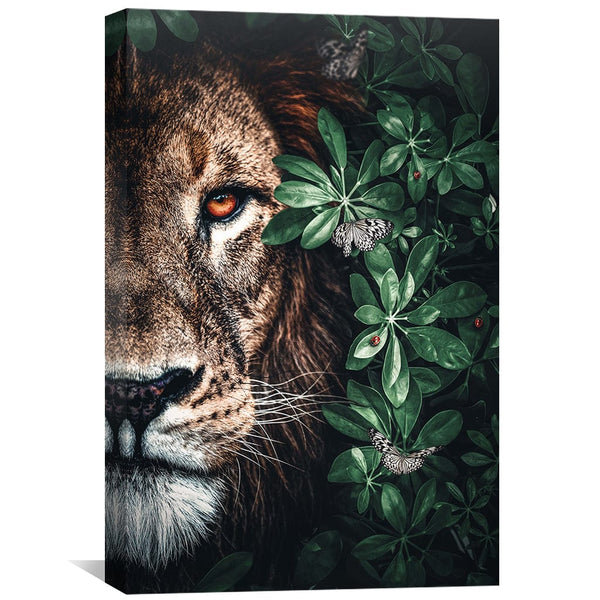Lion Duet Jungle Canvas Art Clock Canvas