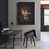 Lion Hunt Clock Canvas