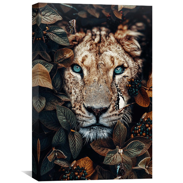 Lioness 1 Canvas Art Clock Canvas