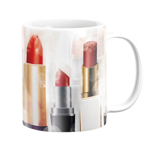 Lipstick Mug Mug White Clock Canvas