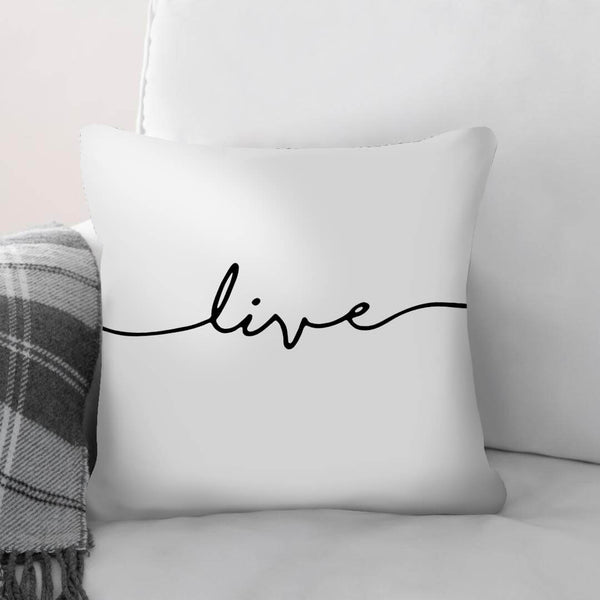 Live Laugh Love A Cushion Cushion 45 x 45cm Clock Canvas