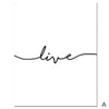 Live Laugh Love Canvas Art A / 40 x 60cm / Unframed Canvas Print Clock Canvas