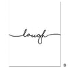 Live Laugh Love Canvas Art B / 40 x 60cm / Unframed Canvas Print Clock Canvas