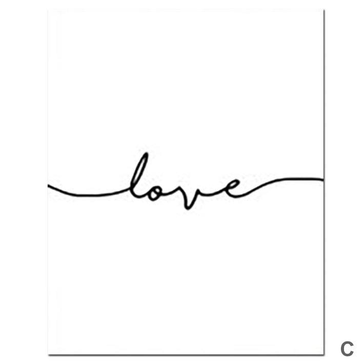 Live Laugh Love Canvas Art C / 40 x 60cm / Unframed Canvas Print Clock Canvas