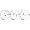 Live Laugh Love Canvas - Circle Art Set of 3 / 40 x 40cm / Standard Gallery Wrap Clock Canvas