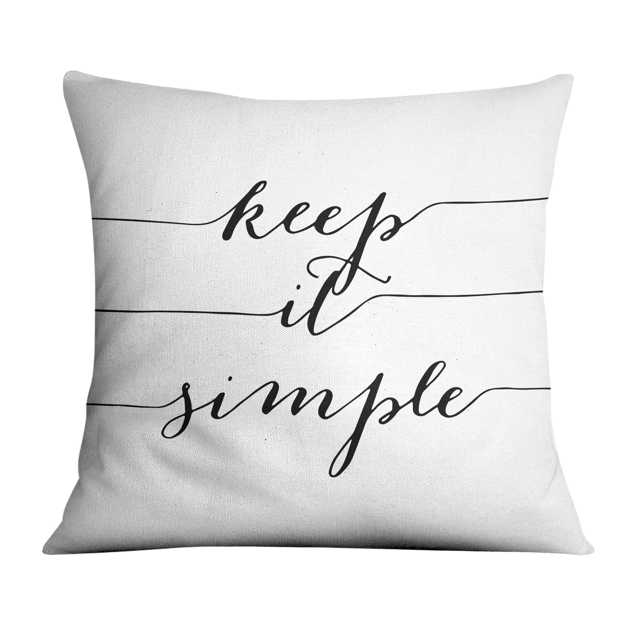 Live Simply A Cushion Cushion 45 x 45cm Clock Canvas