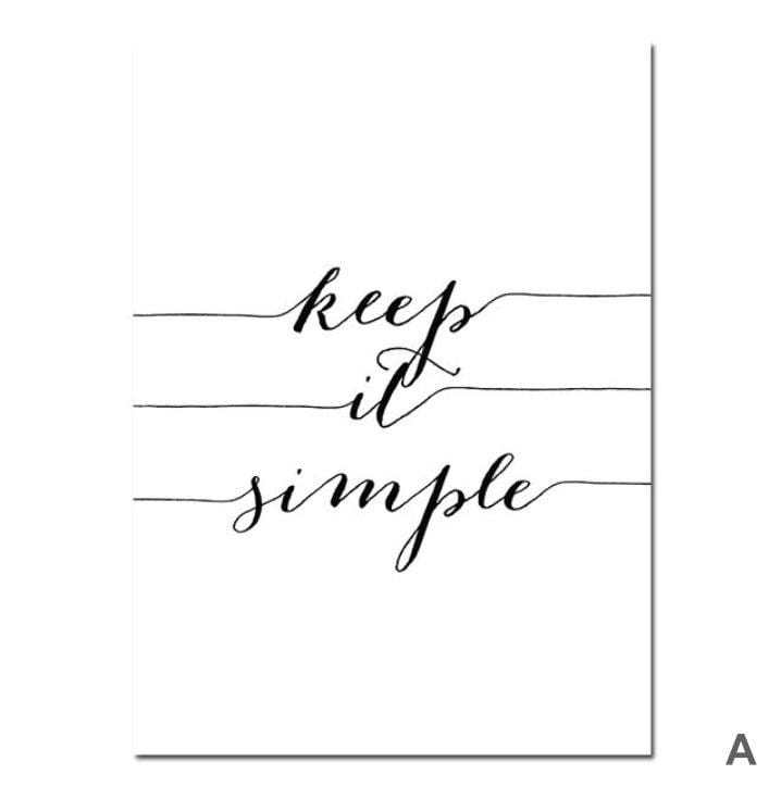 Live Simply Canvas Art A / 40 x 50cm / No Board - Canvas Print Only Clock Canvas