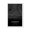 London Black Map Canvas Art Clock Canvas