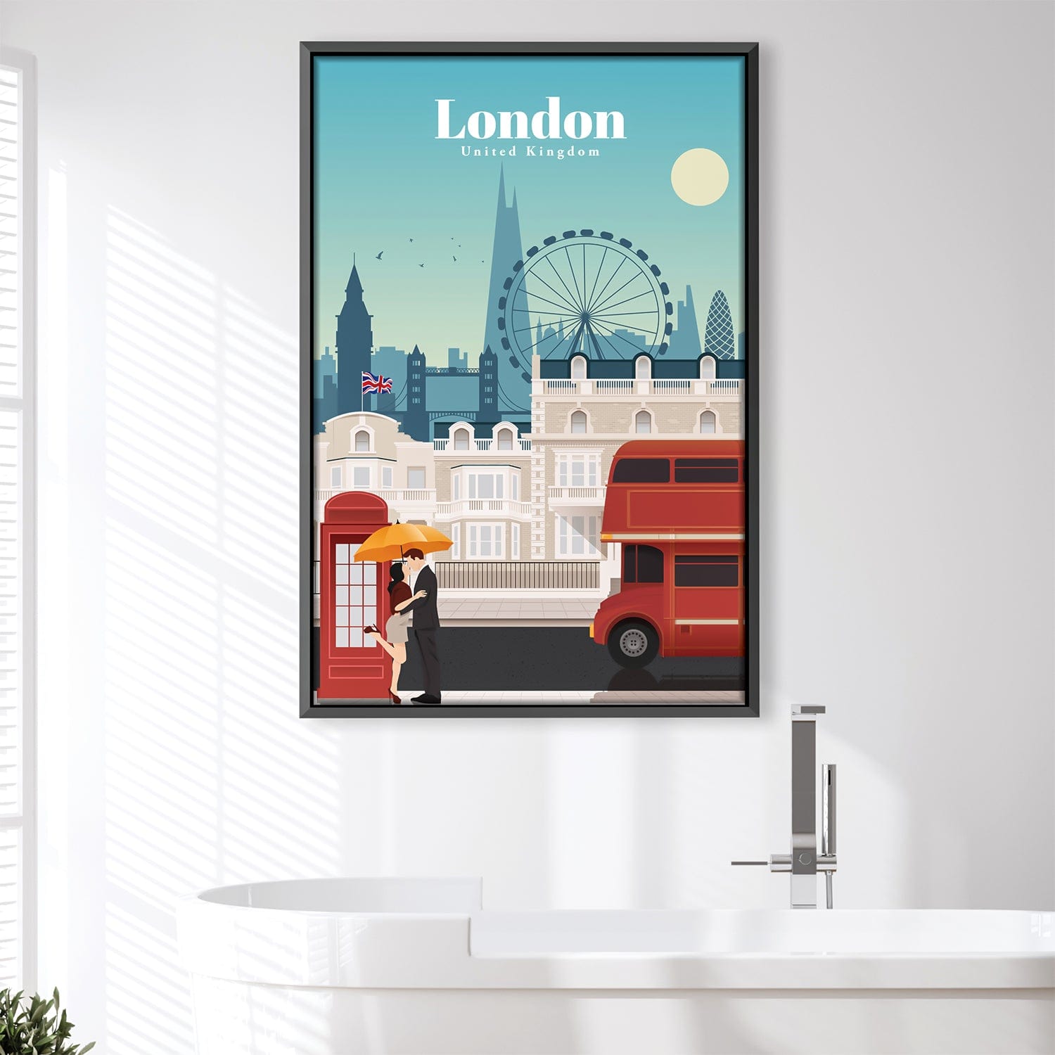 London Canvas - Studio 324 Art Clock Canvas