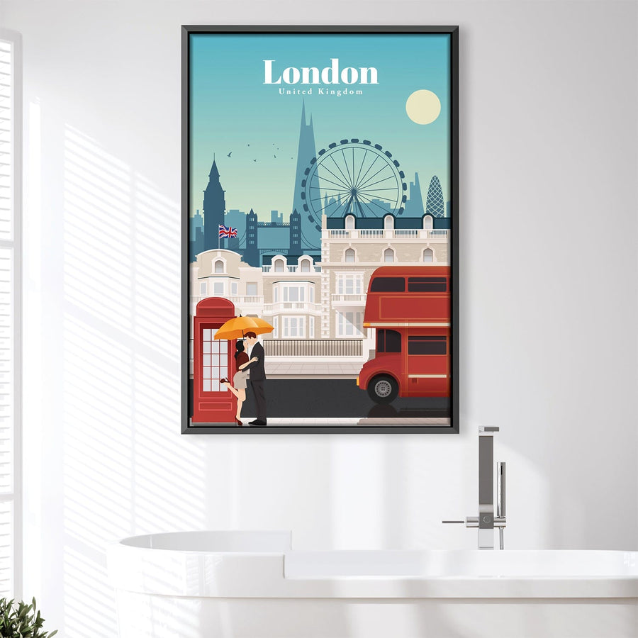 London Canvas - Studio 324 Art Clock Canvas
