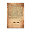 London Vintage Map Canvas Art Clock Canvas