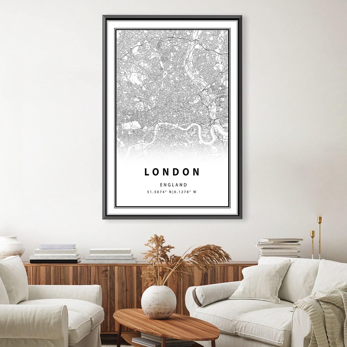 London White Map Canvas product thumbnail