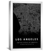 Los Angeles Black Canvas Art Clock Canvas