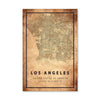 Los Angeles Vintage Map Canvas Art Clock Canvas