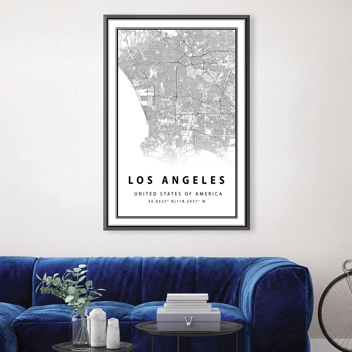 Los Angeles White Map Canvas product thumbnail