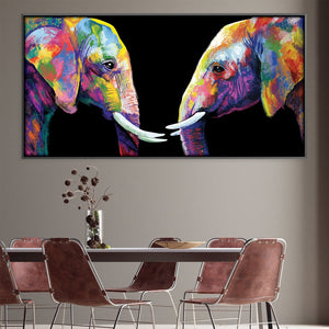 Love and Tusks Canvas Art 50 x 25cm / Unframed Canvas Print Clock Canvas