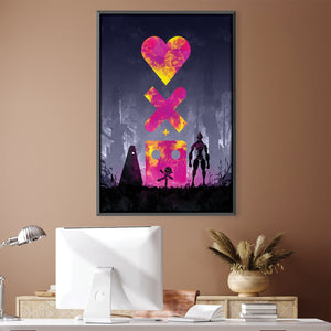 Love Death Robots 1 Canvas Art 30 x 45cm / Unframed Canvas Print Clock Canvas