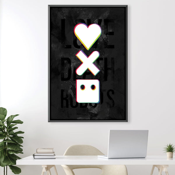 Love Death Robots 2 Canvas Art 30 x 45cm / Unframed Canvas Print Clock Canvas