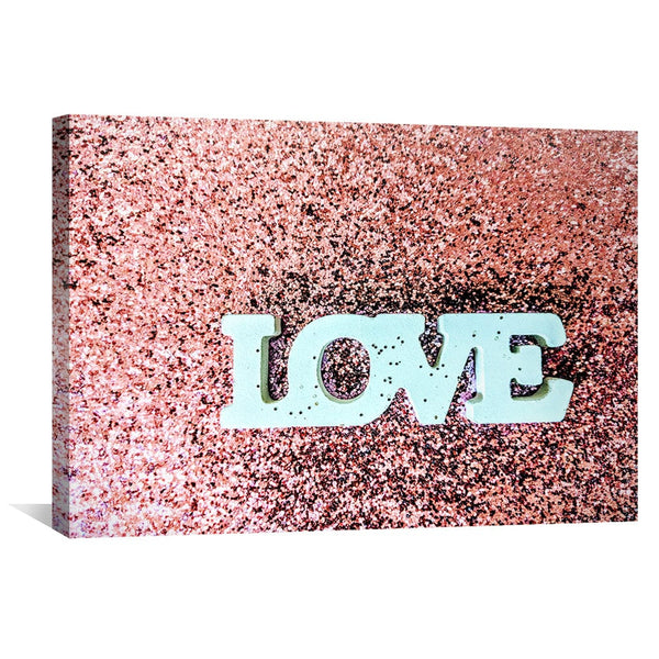 Love in Pink Canvas Art Clock Canvas