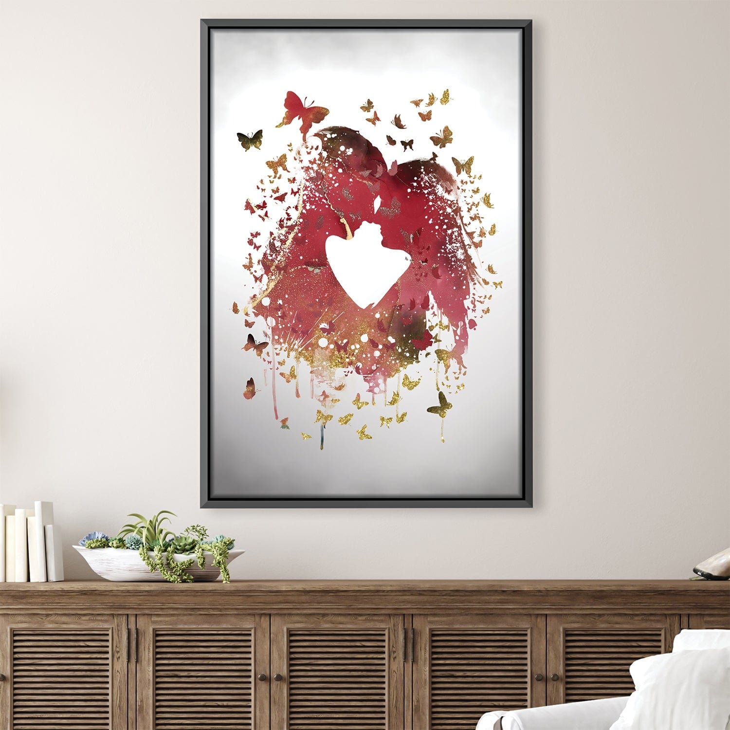 Love in the Butterflies Canvas Art Clock Canvas