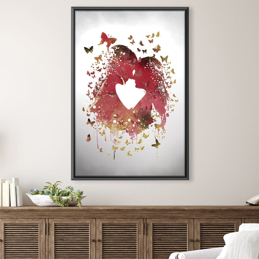 Love in the Butterflies Canvas Art Clock Canvas