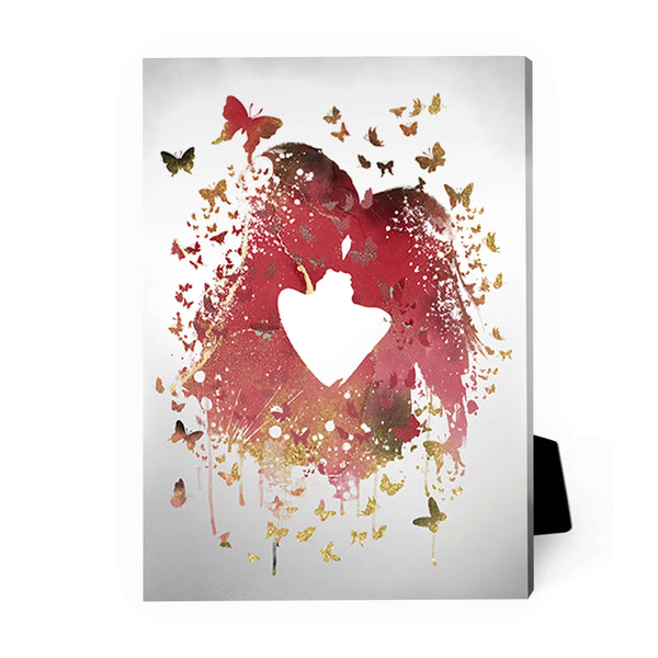 Love in the Butterflies Desktop Canvas Desktop Canvas 13 x 18cm Clock Canvas