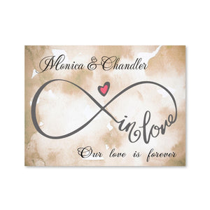 Love is Forever Canvas Art 45 x 30cm / Standard Gallery Wrap Clock Canvas