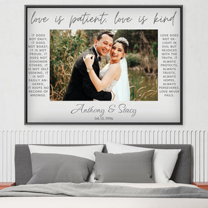 Love is Patient, Love is Kind Canvas Art Clock Canvas