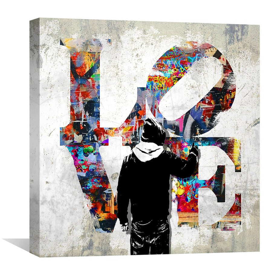 Love Symbol Canvas Art 30 x 30cm / Unframed Canvas Print Clock Canvas
