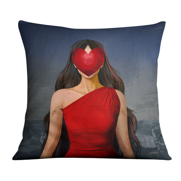 Love Wear a Red Dress Cushion Cushion 45 x 45cm Clock Canvas