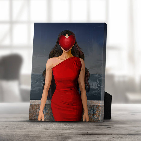 Love Wear Red Dress Desktop Canvas Desktop Canvas Clock Canvas